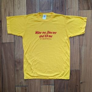 Wine Me, Dine Me Vintage T-shirt (L)